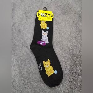 Cat Socks Color Black By Foozys